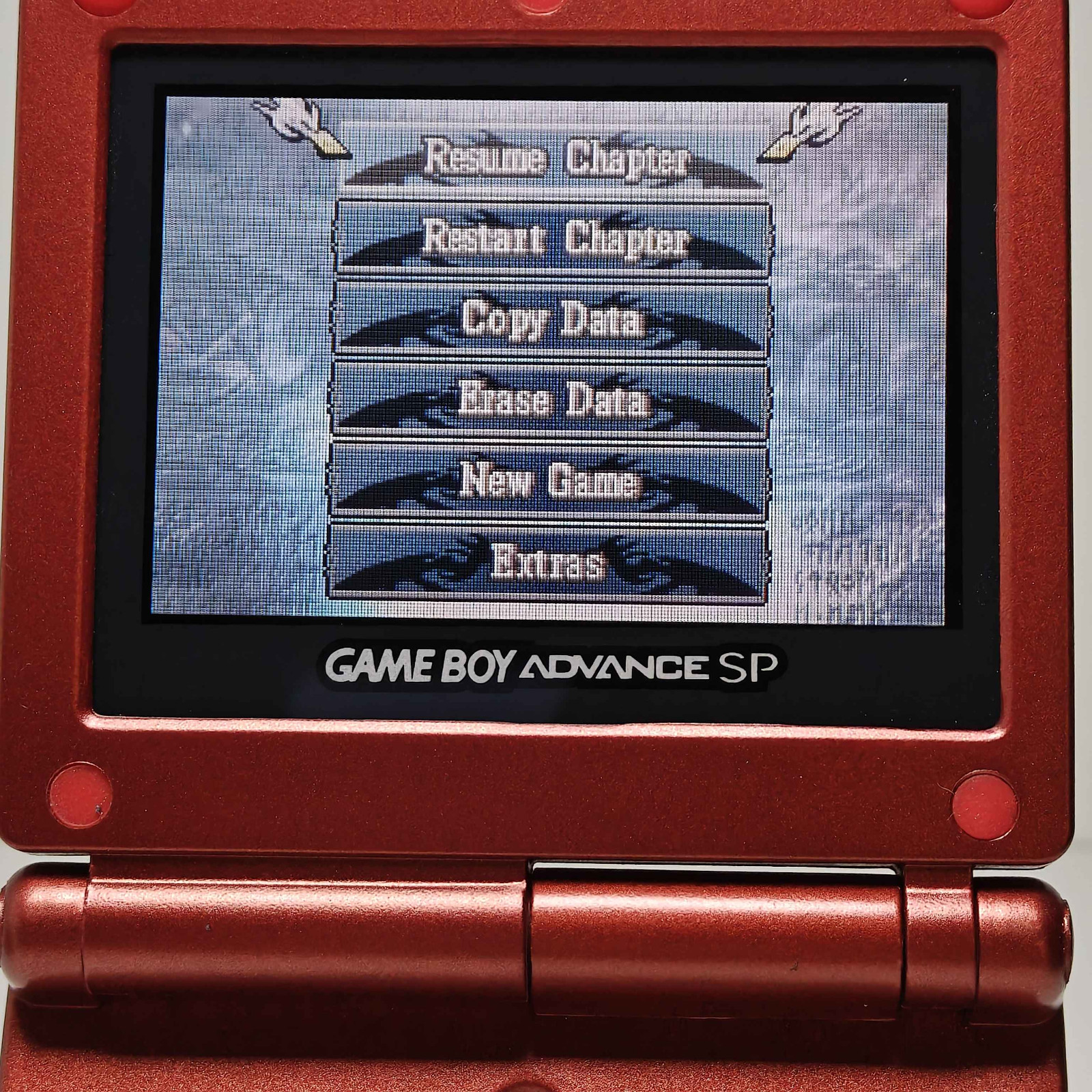 Nintendo Game Boy Advance GBA SP – Flame Red AGS-101 Restored Brighter Ruby Red