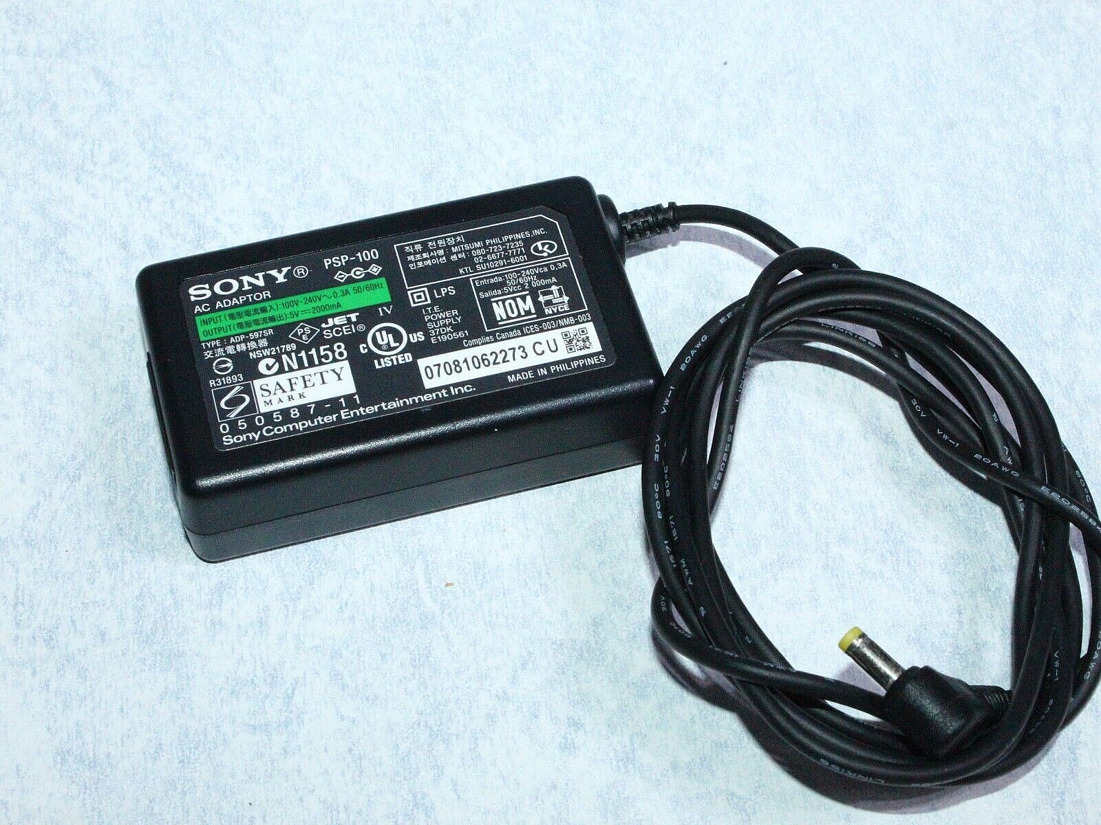 Genuine Sony PSP-100 Charger Adapter 100V