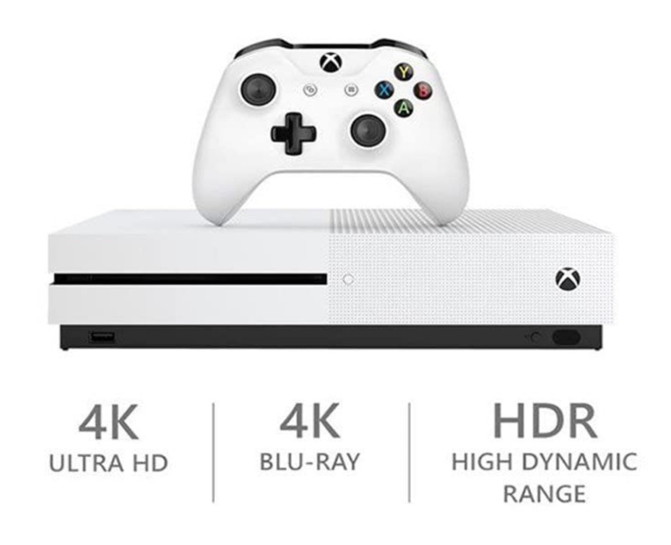 Microsoft Xbox One S 500GB Console (White) …WITH 2x wireless controllers