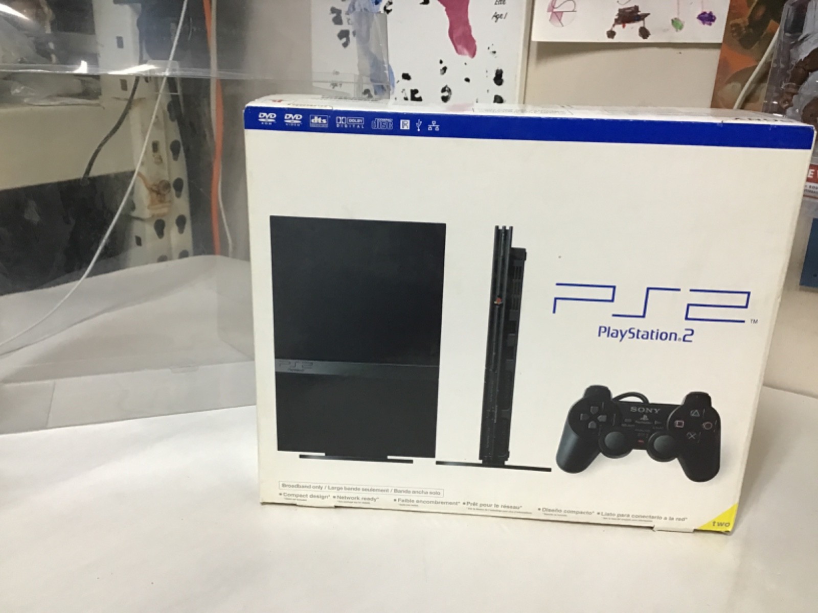 Sony Playstation 2 PS2 Slim Black Console SCPH-77001 New Factory Sealed