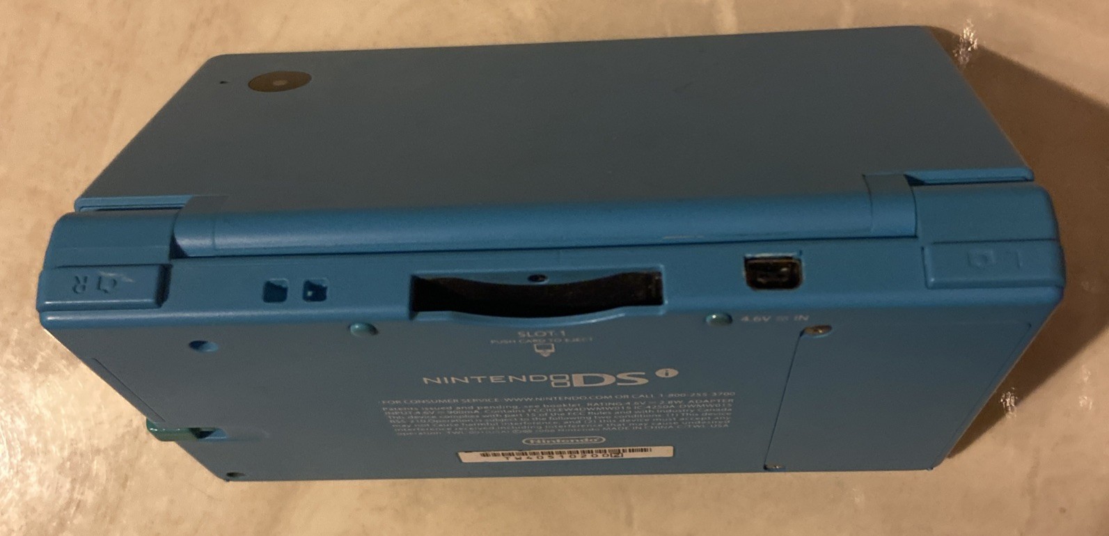 Nintendo DSi Electric Blue Handheld Gaming Console TWL-001 with Stylus Tested