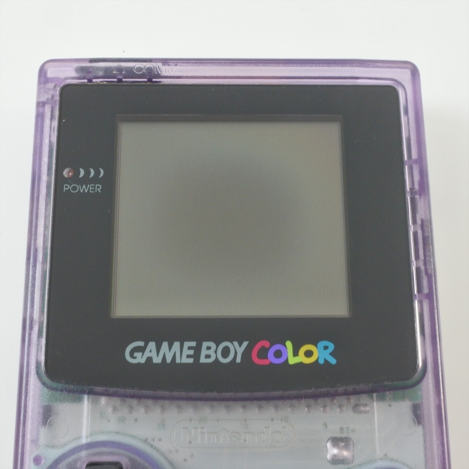 JUNK Gameboy Color Console Clear Purple CGB-001 Small Sound Nintendo JAPAN 18 gb