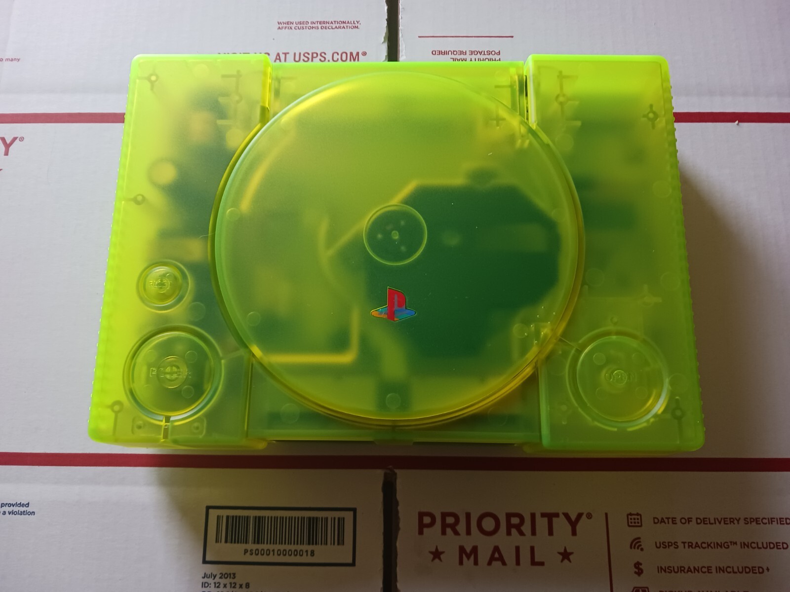 Sony PlayStation 1 Console SCPH-9001 Custom Case Shell Mod Translucent Green