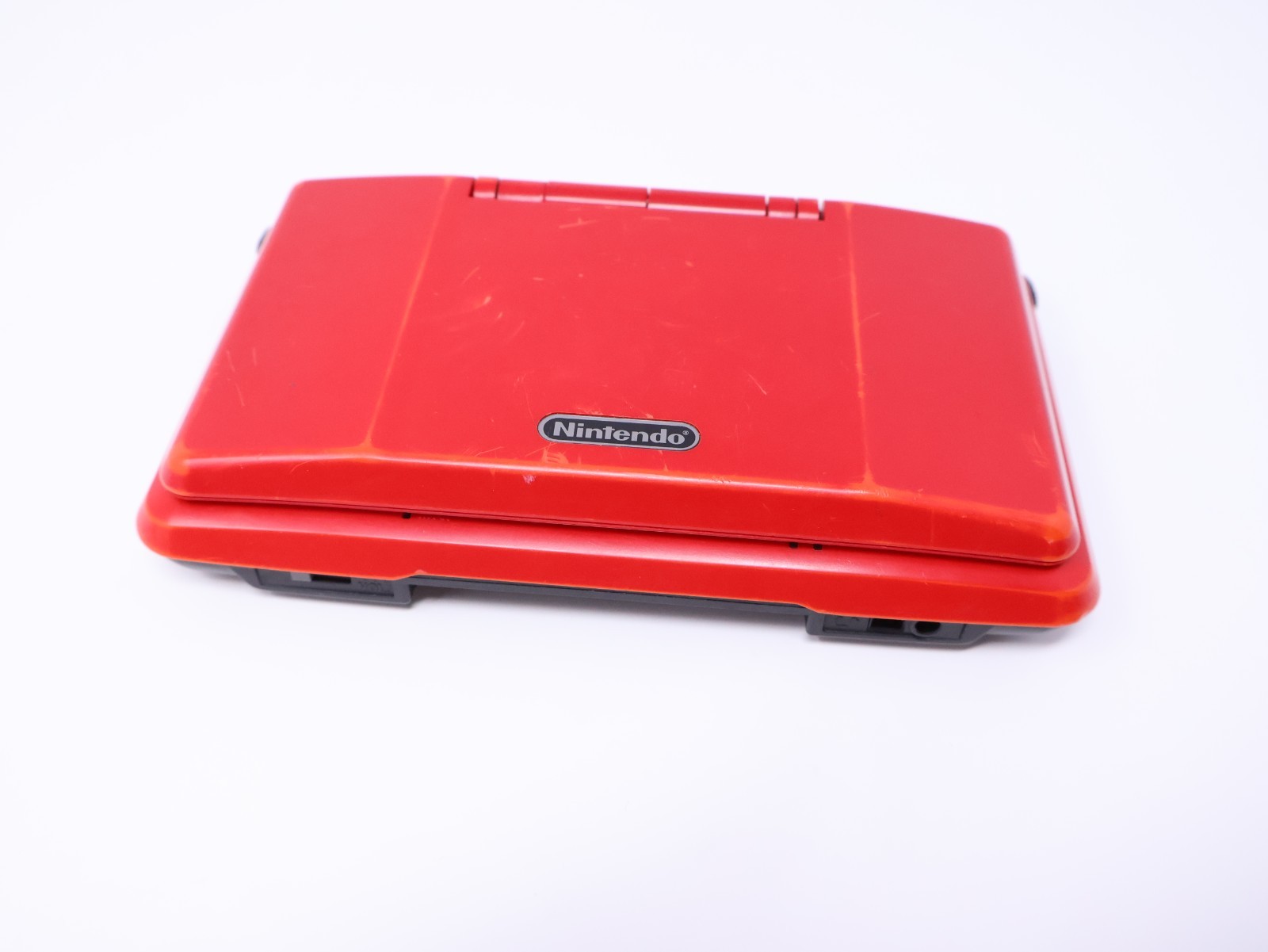 Nintendo DS Handheld System Tested Working Lava Red w/ Charger & Stylus