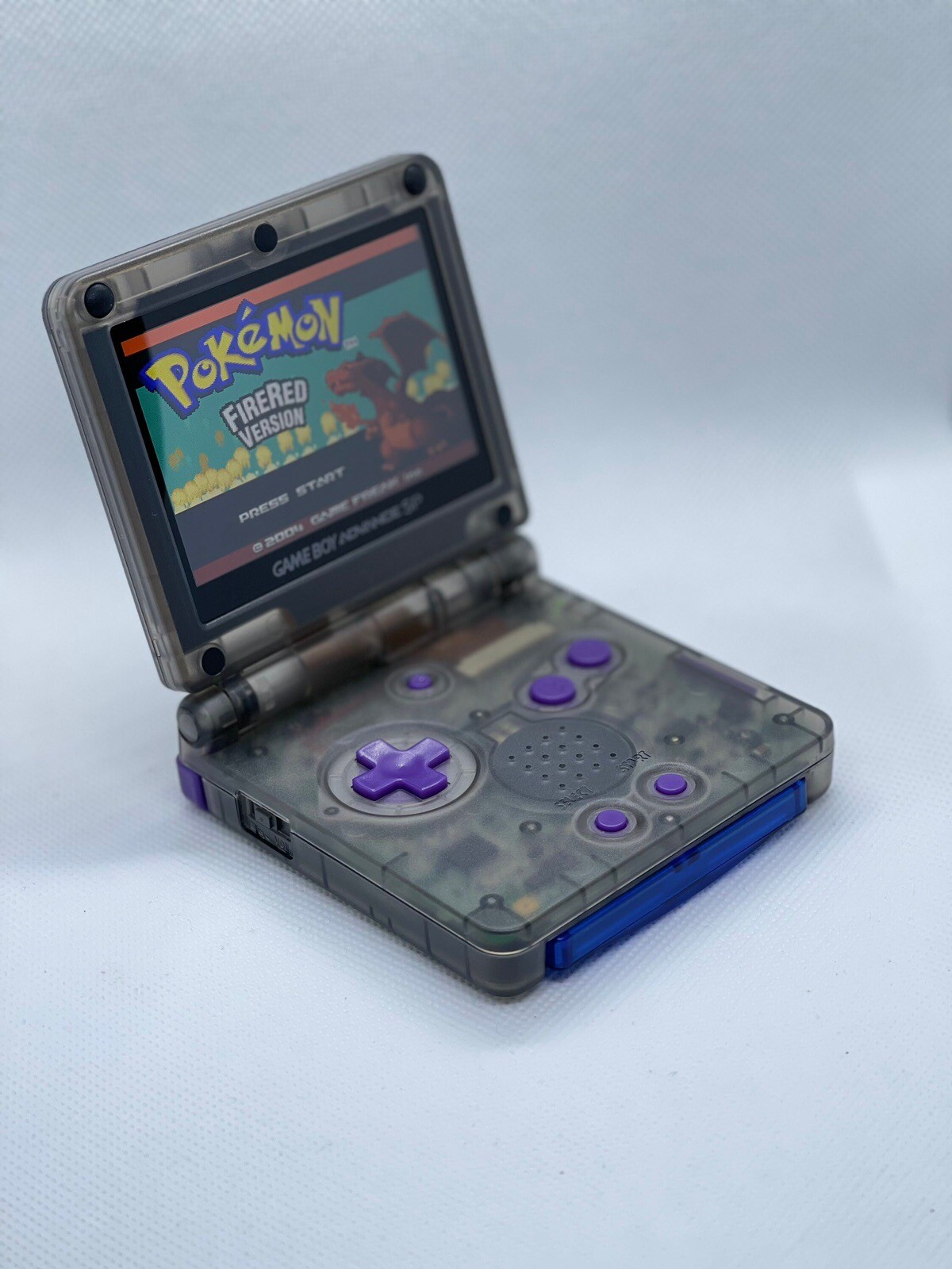 Translucent Black GBA SP Retro :IPS V2 Backlit, USB-C Mod, 10-Level Brightness