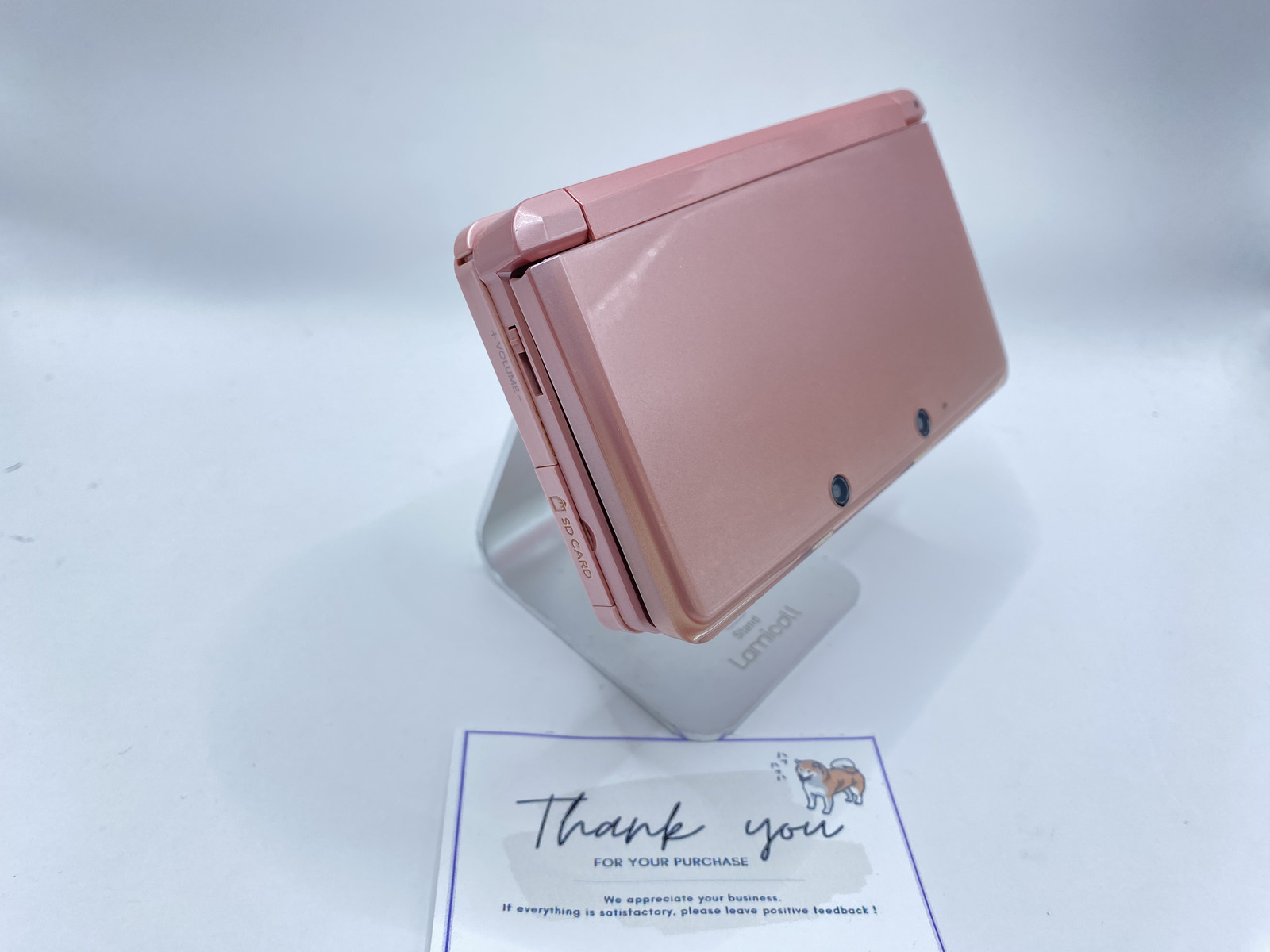 Nintendo 3DS Misty Pink Game Console Stylus Excellent w/Charger BOX