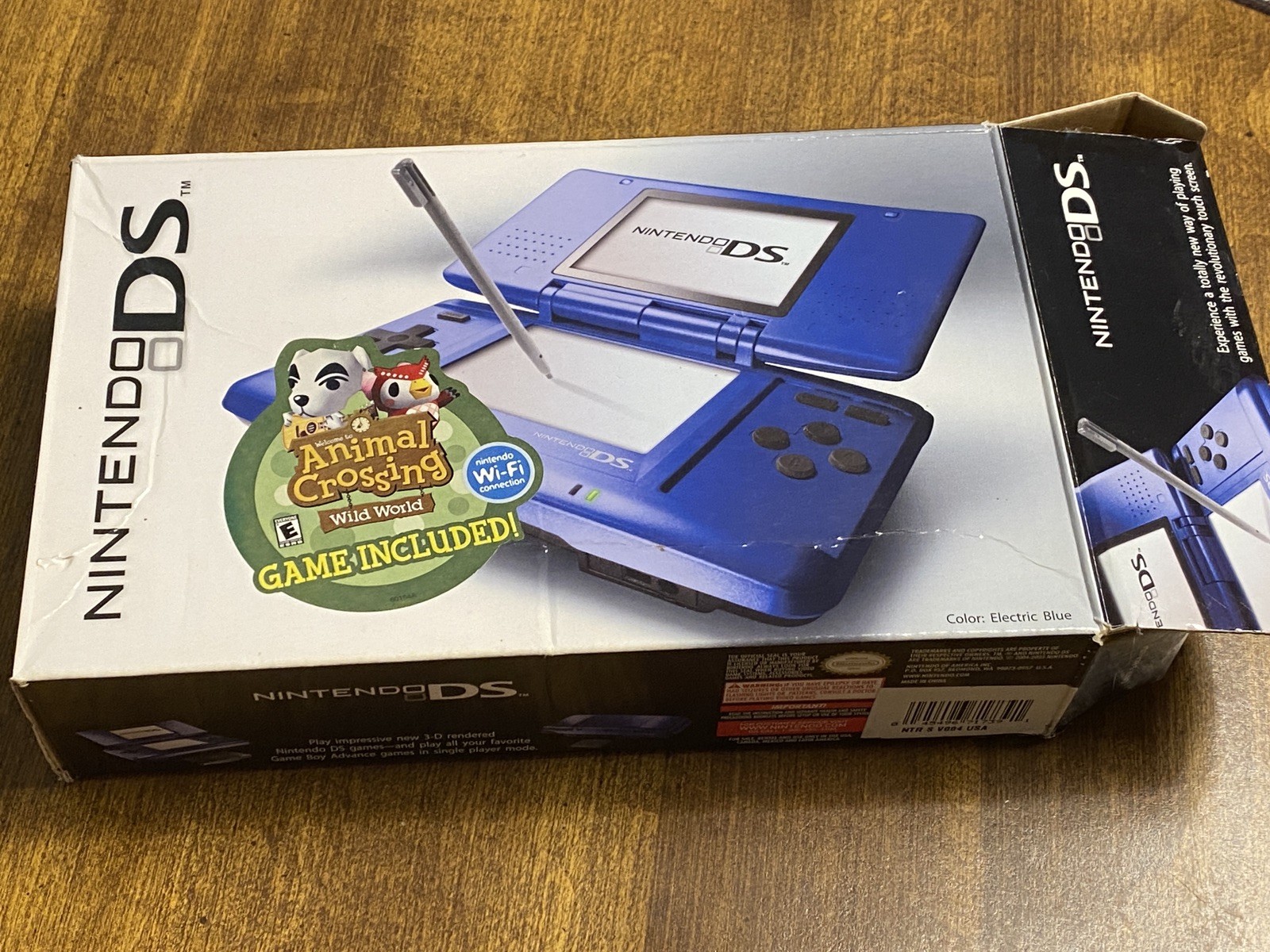 Used – Nintendo DS Launch Electric Blue Console NTR-001 – Complete In box