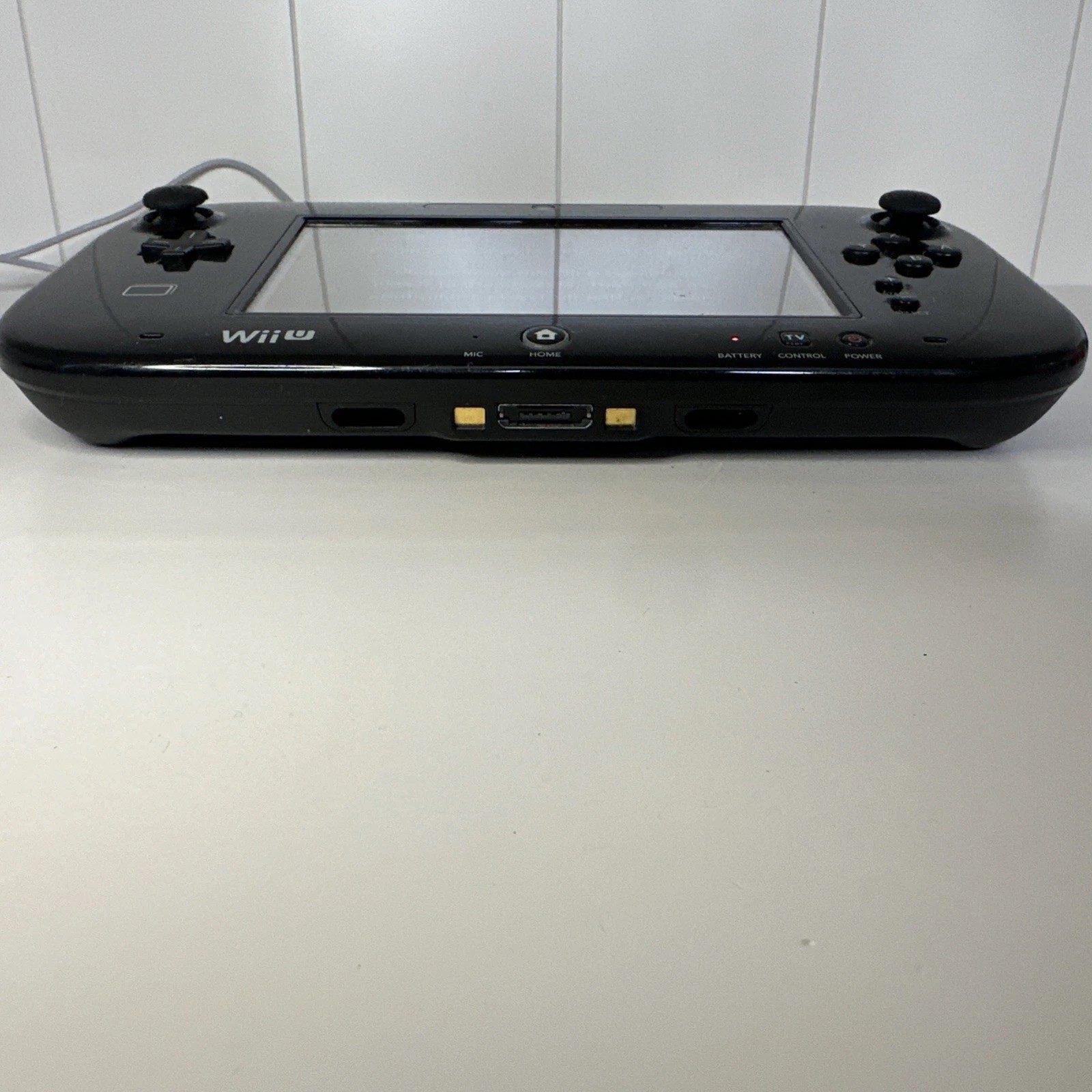 Nintendo Wii U GamePad Controller WUP-010 (USA) Black Tablet with Charger Cable