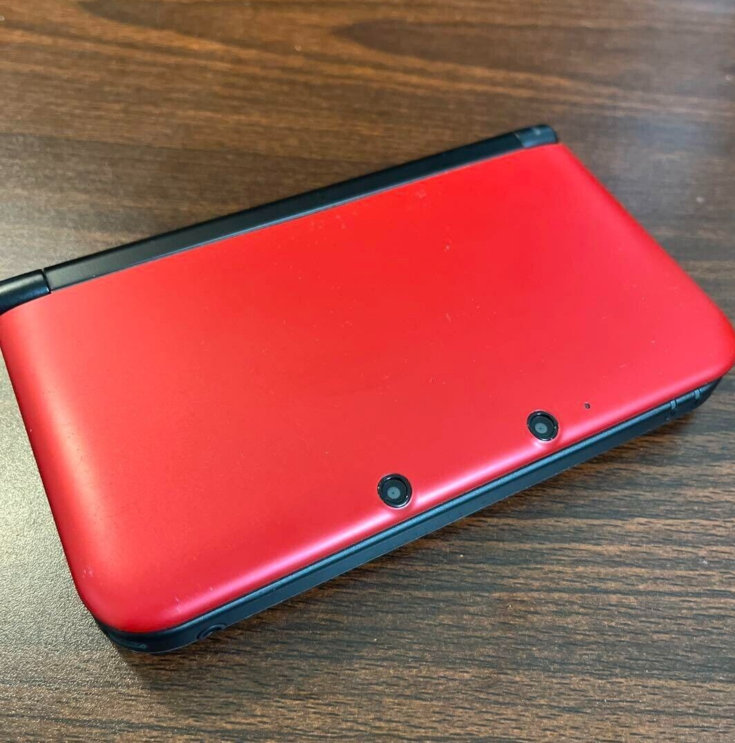 Nintendo 3DS XL LL Red Black Console Used Tested with USB charging *Japan model