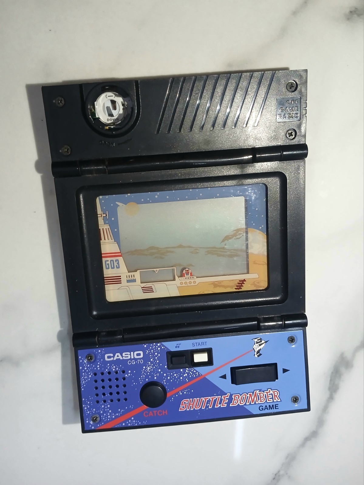 Vintage Casio Shuttle Bomber CG-70 Game & Radio Handheld System 1983