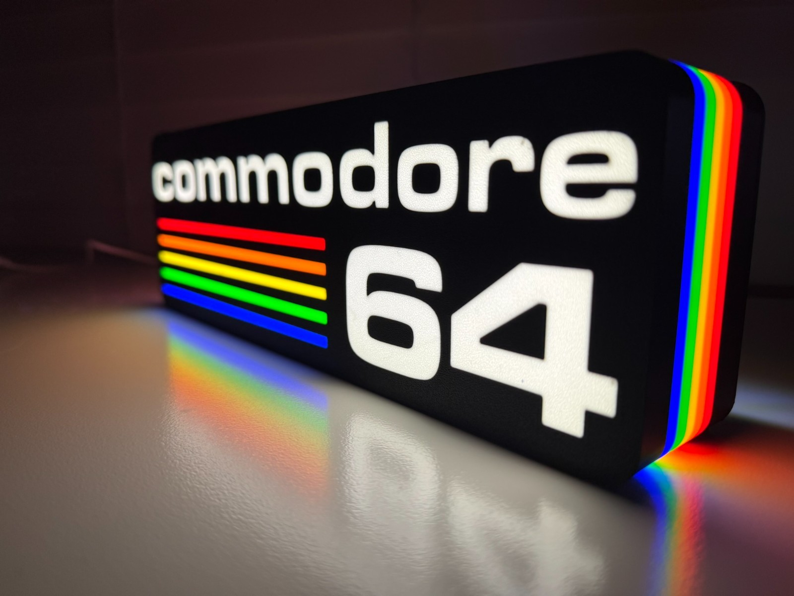 Commodore 64 Inspired LED lit sign – Lamp – Computer – Console Wall Decor