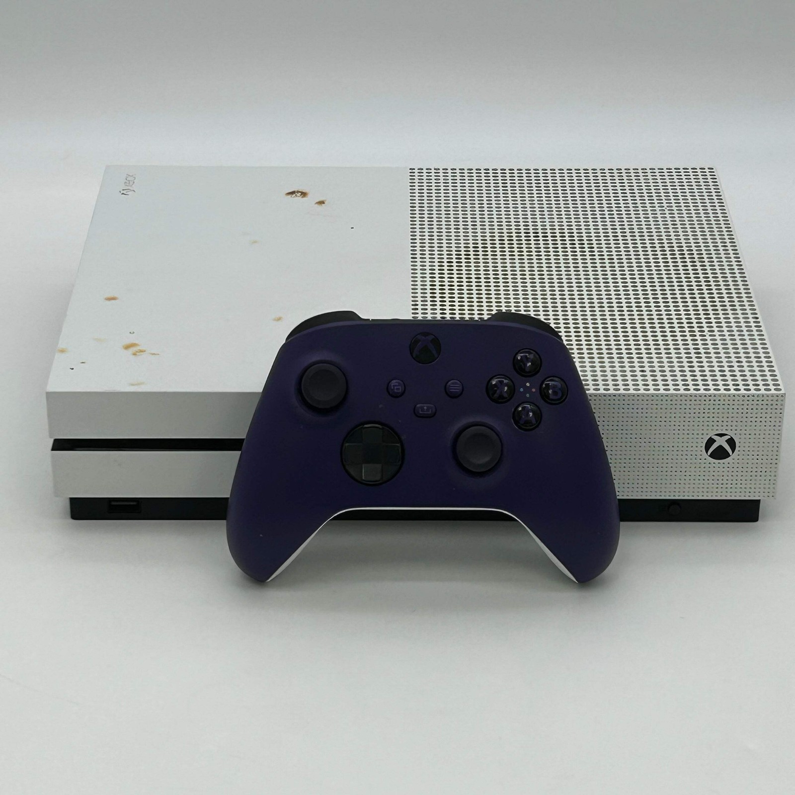 Microsoft Xbox One S 500GB Console White Bundle & Purple Controller – READ DESC