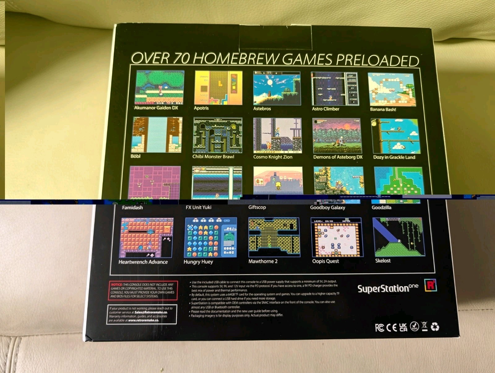 Retro Remake SuperStation One R2 Region Free PS1 Console NTSC/PAL Black