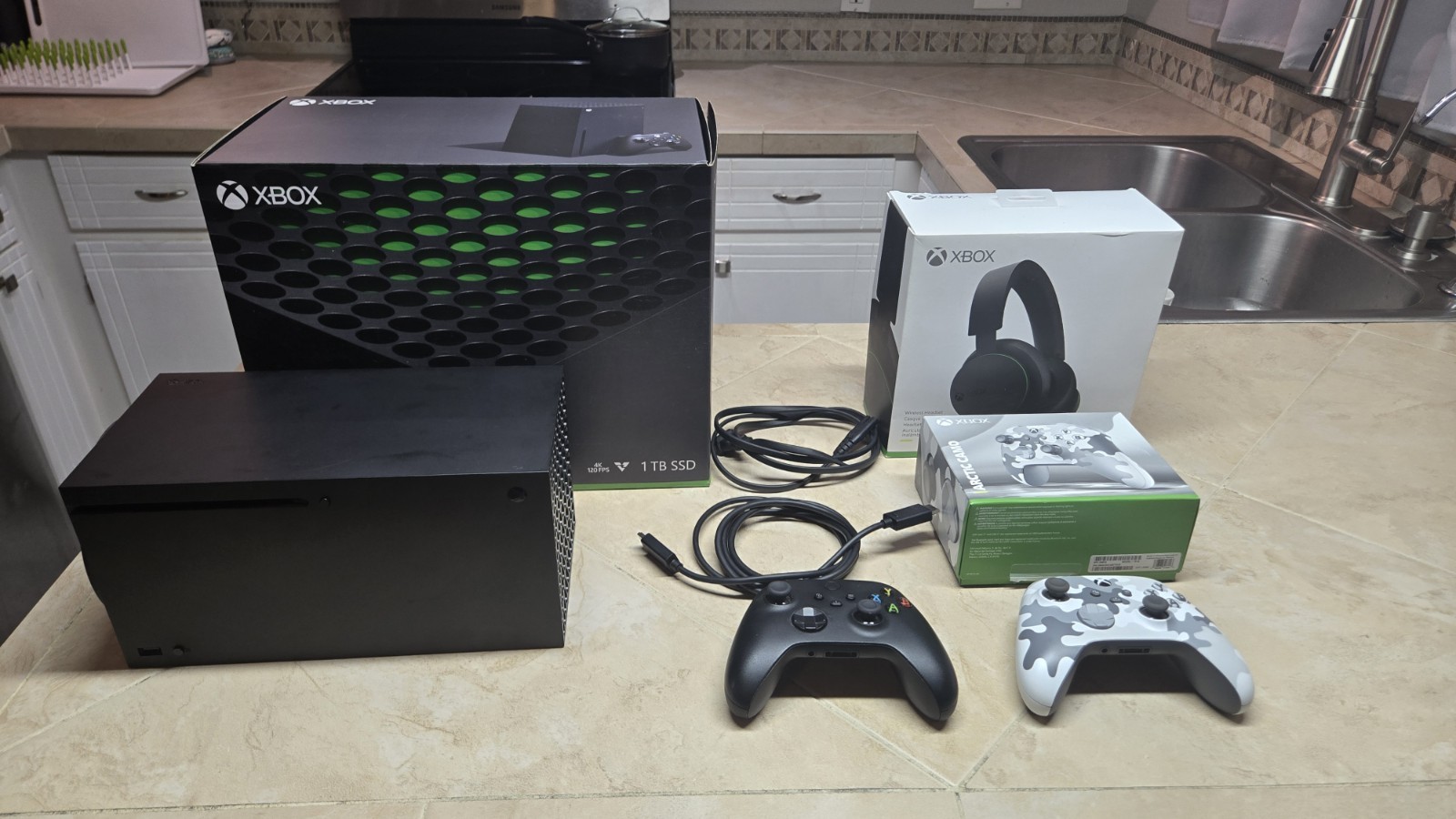 Xbox Series X 1TB with controllers