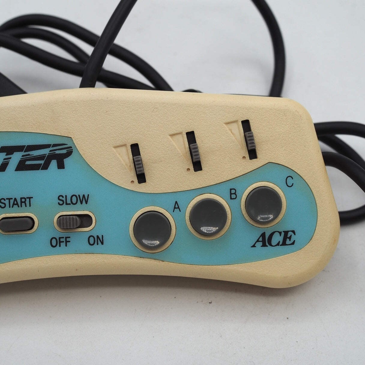 BLASTER Controller ACS-01 White Ace Denshi For SEGA Mega Drive Tested Working
