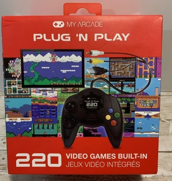 My Arcade Plug N Play TV Game Console: 220 Retro Style Games –