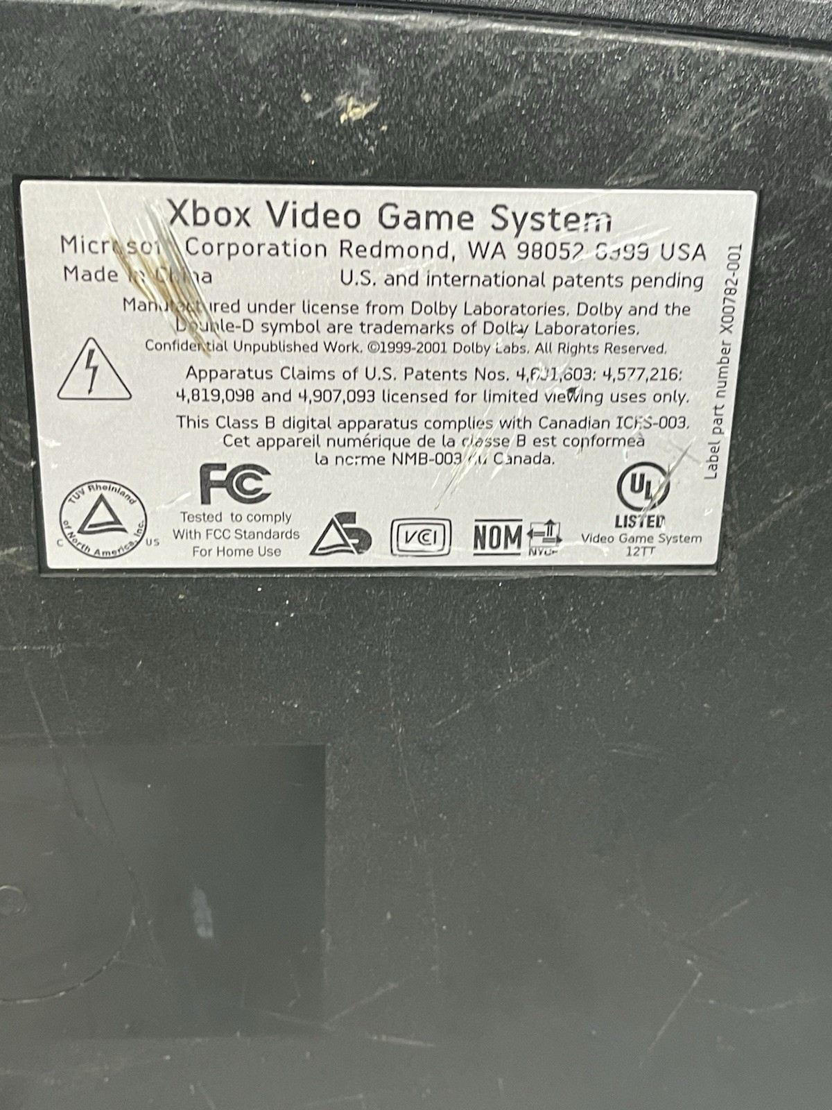 Original Microsoft Xbox OG Black Console W/ Controller Tested READ DESCRIPTION