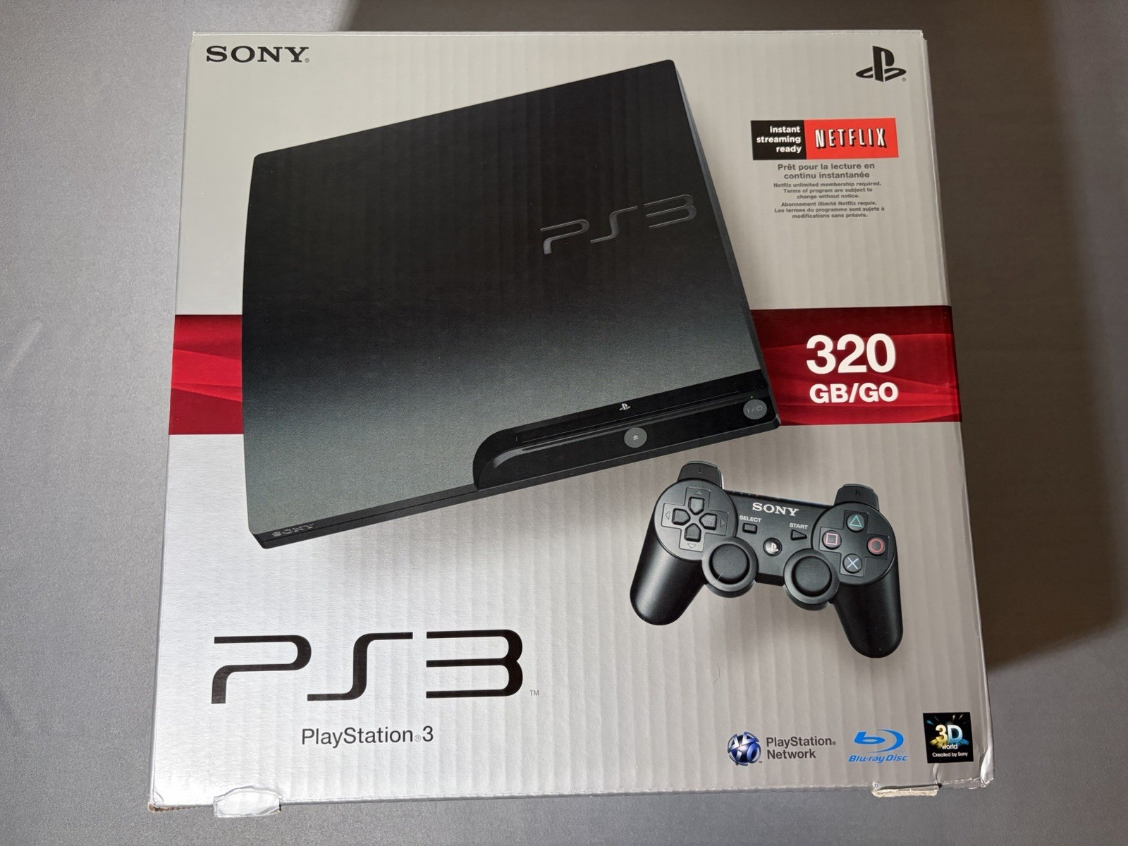 Sony PlayStation 3 PS3 Slim Black Game System CECH-3001B