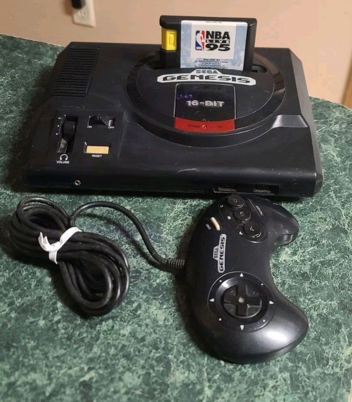 Sega Genesis 16 Bit Console Set Original Controller No Power AV Cable NBA 95′