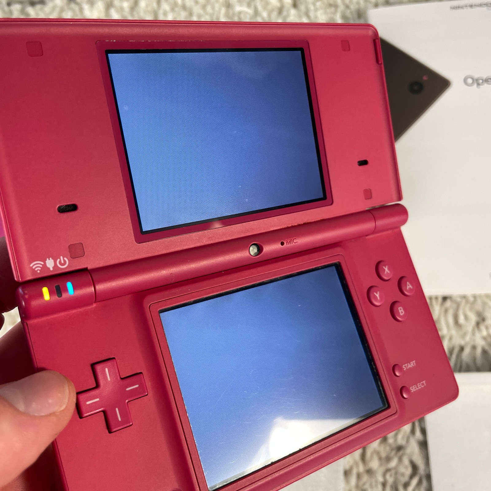 Nintendo DSi Pink Handheld Console System TWL-001 Complete in Box CIB Works