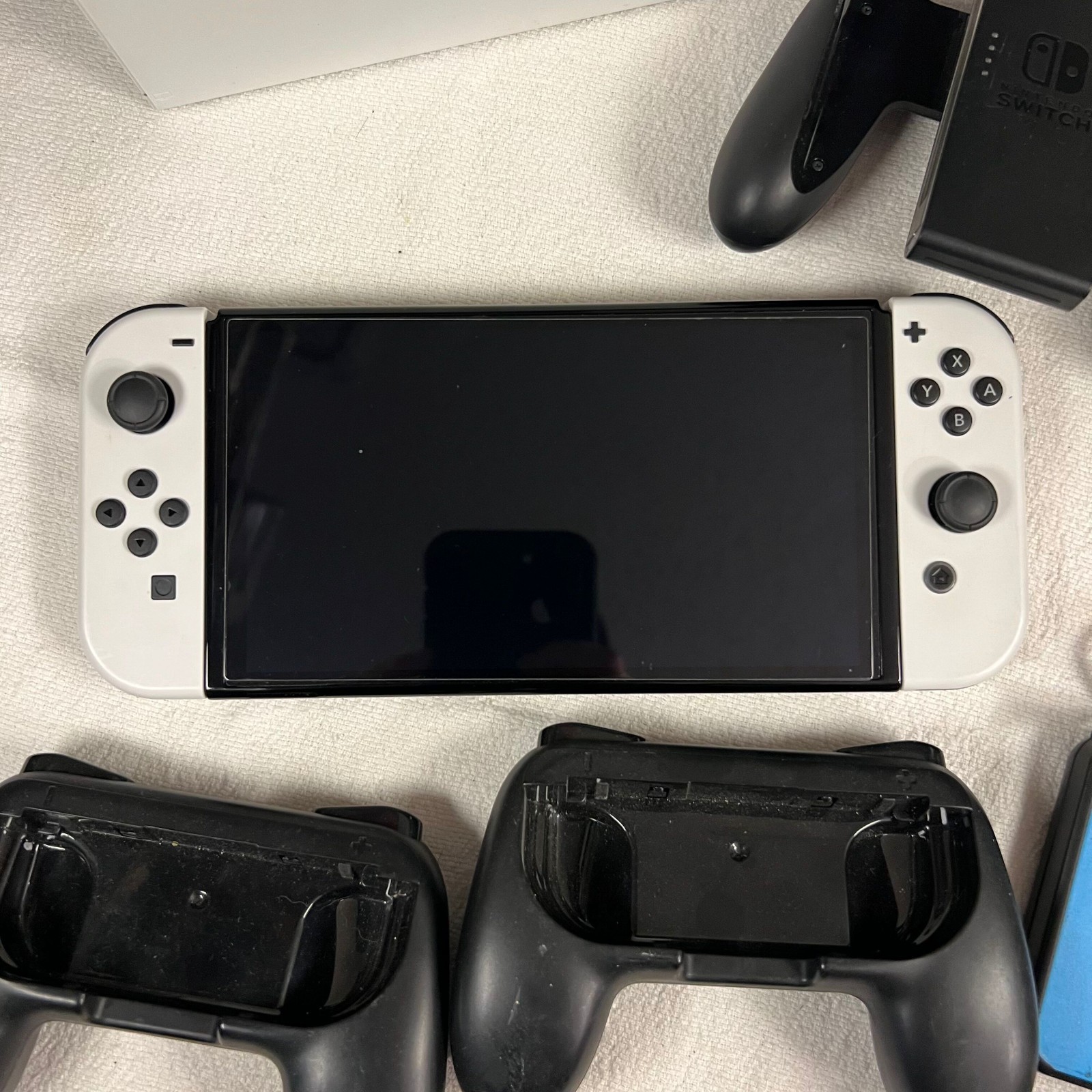 Nintendo Switch OLED Handheld Console White Bundle with MK 11 + Accessories