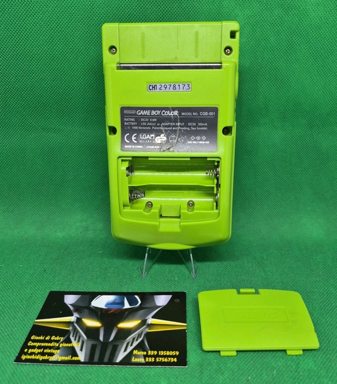 NINTENDO Electronics GAME BOY Gameboy COLOR mod CGB-0O1 Green Lime 1999 Working!