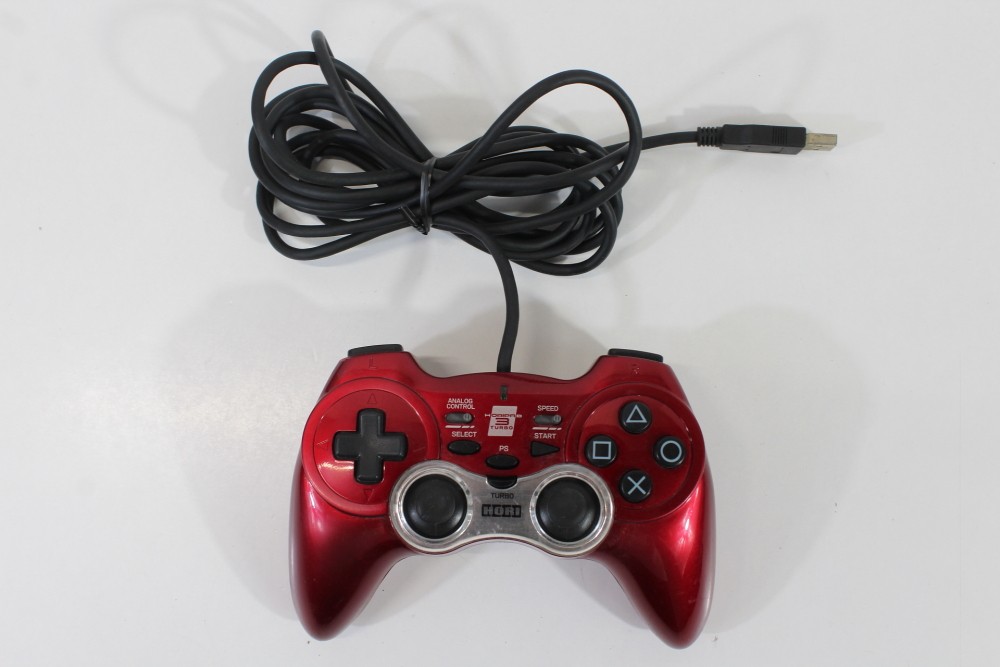 Oficial Hori Pad 3 Red Turbo Controller PlayStation 3 PS3 Japan Import USB PC