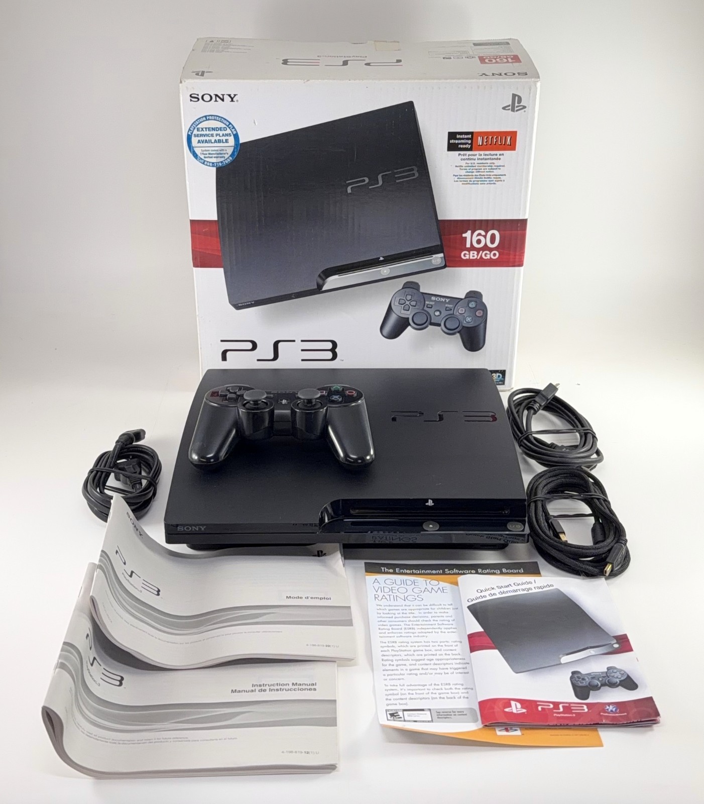 Sony PlayStation 3 Slim 160GB Console w/Original Box CECH-2501A – TESTED