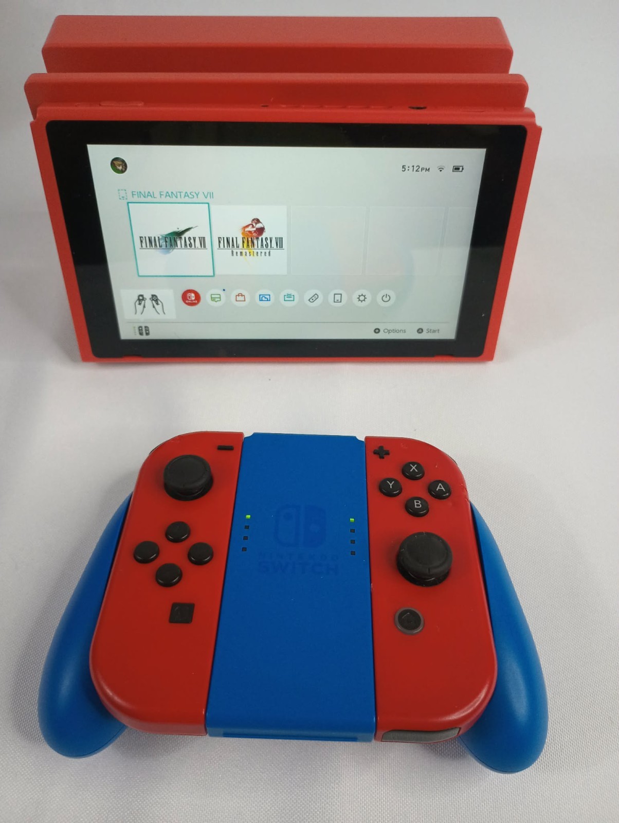 Nintendo Switch Console Mario Red Blue Edition 32GB + 128gb + Final Fantasy Twin
