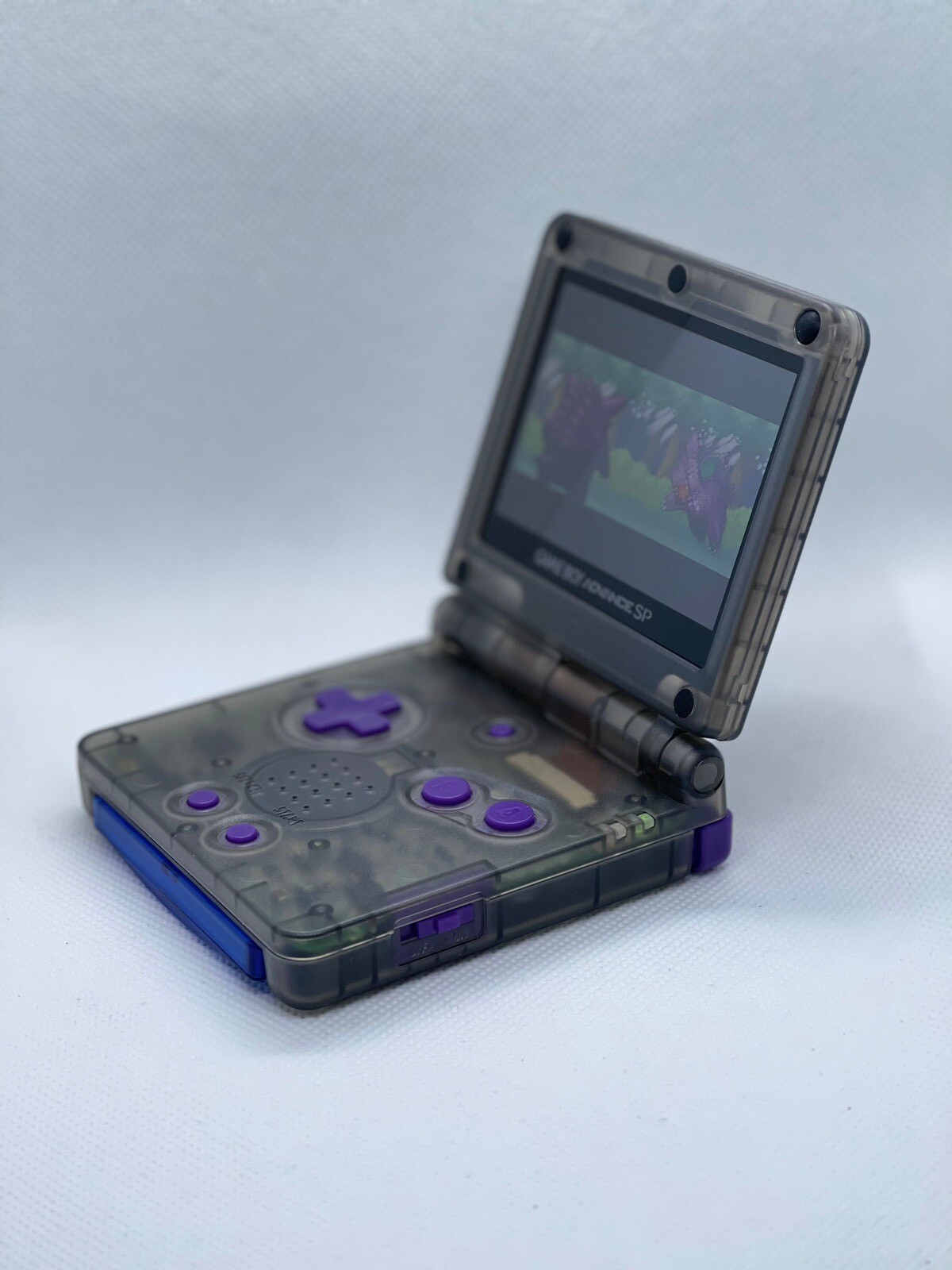 Translucent Black GBA SP Retro :IPS V2 Backlit, USB-C Mod, 10-Level Brightness