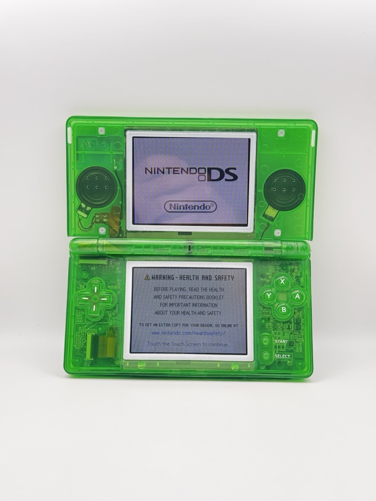 Nintendo DS Lite Clear Green NEW SHELL, SCREENS, TOUCH SCREEN /Read description