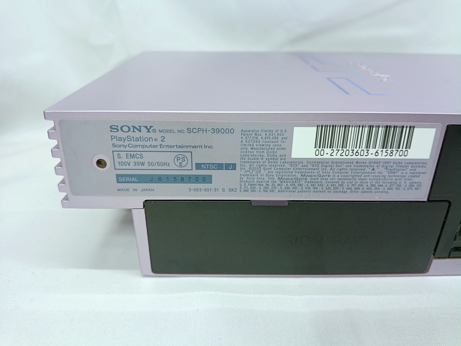 PS2 Sakura Pink Console Controller set SCPH-39000 NTSC-J Japan Tested