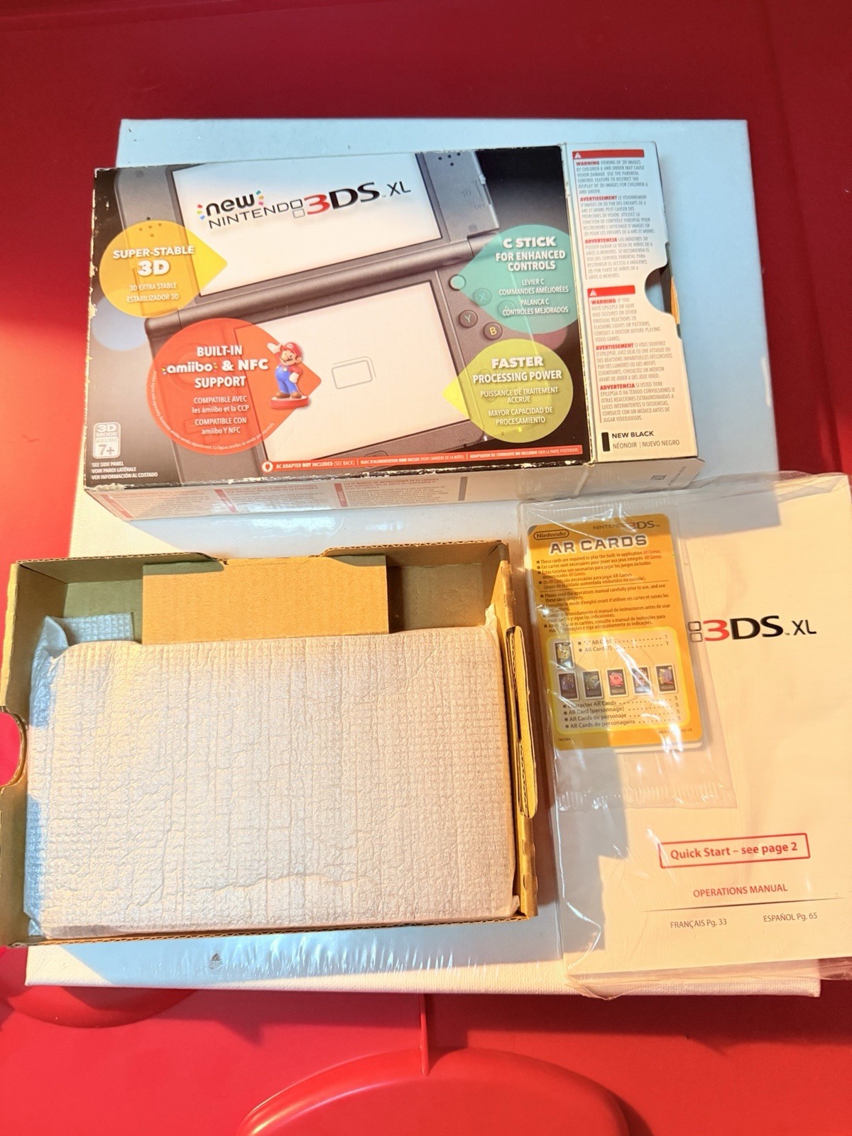 Nintendo New 3DS XL Handheld System Wireless amiibo NFC Super-Stable 3D Black