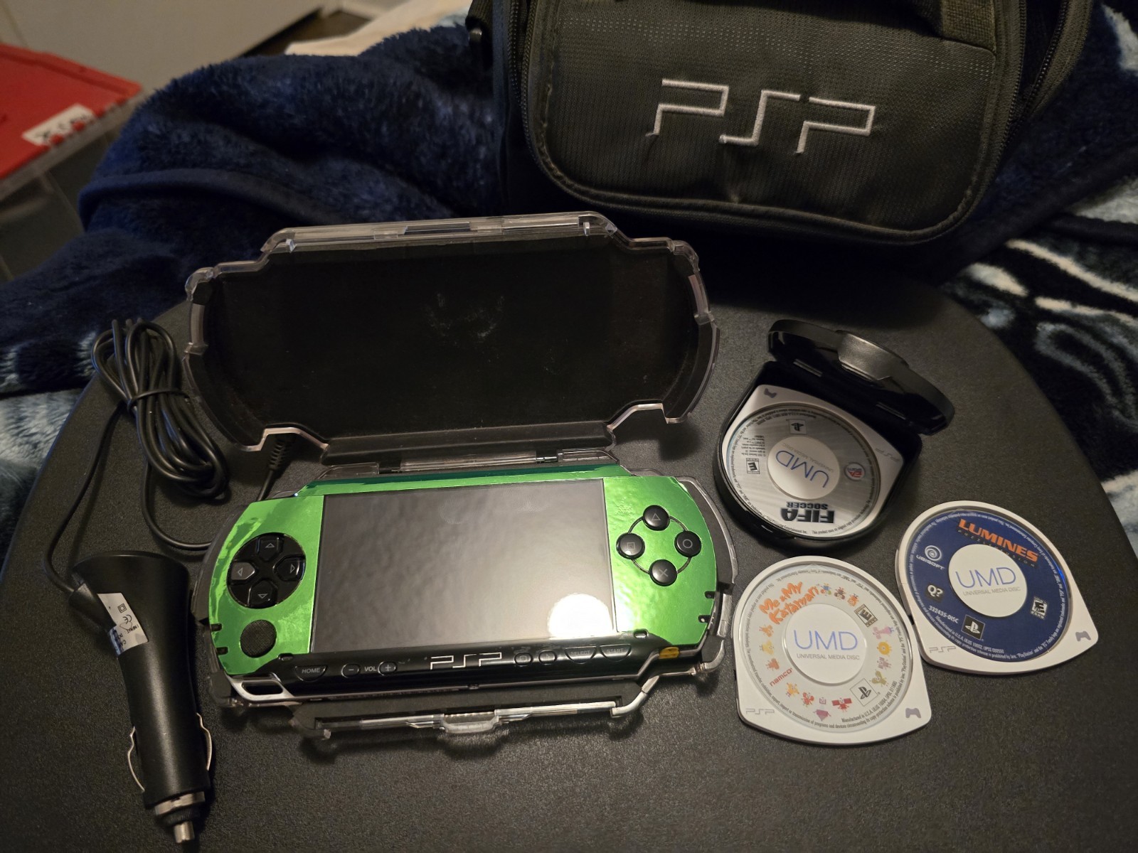 Sony PSP-1001 PlayStation Portable Console TESTED WORKS Game Bundle PSP 1000 lot