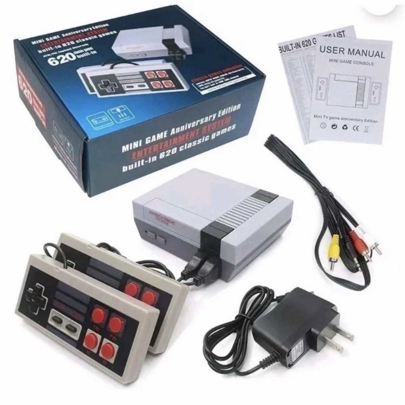 Mini Game Anniversary Edition Entertainment System Built-In 620 Classic Games