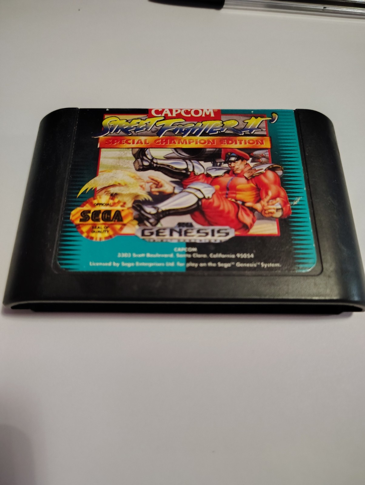 Sega Genesis Console Bundle Controller Cables Street Fighter II Aladdin Sonic