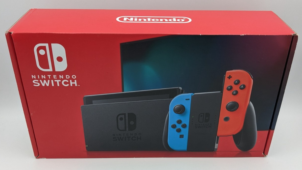 Nintendo Switch Neon Red and Blue Console (in Original Box + all accessories)