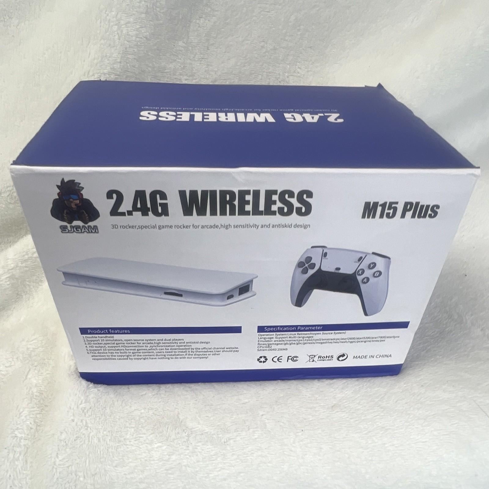 SJGAM M15 Plus 2.4G Wireless Game Console System w/ Controller 4K UHD