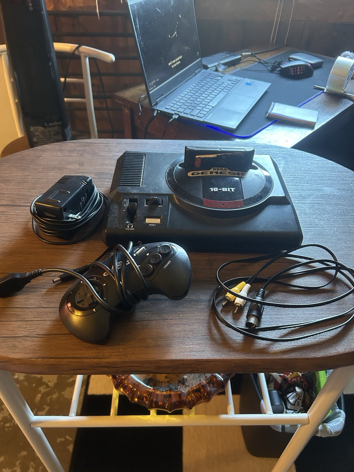 Sega Genesis 16-bit Console W/ One Game Mortal Kombat, Cords And A Controller