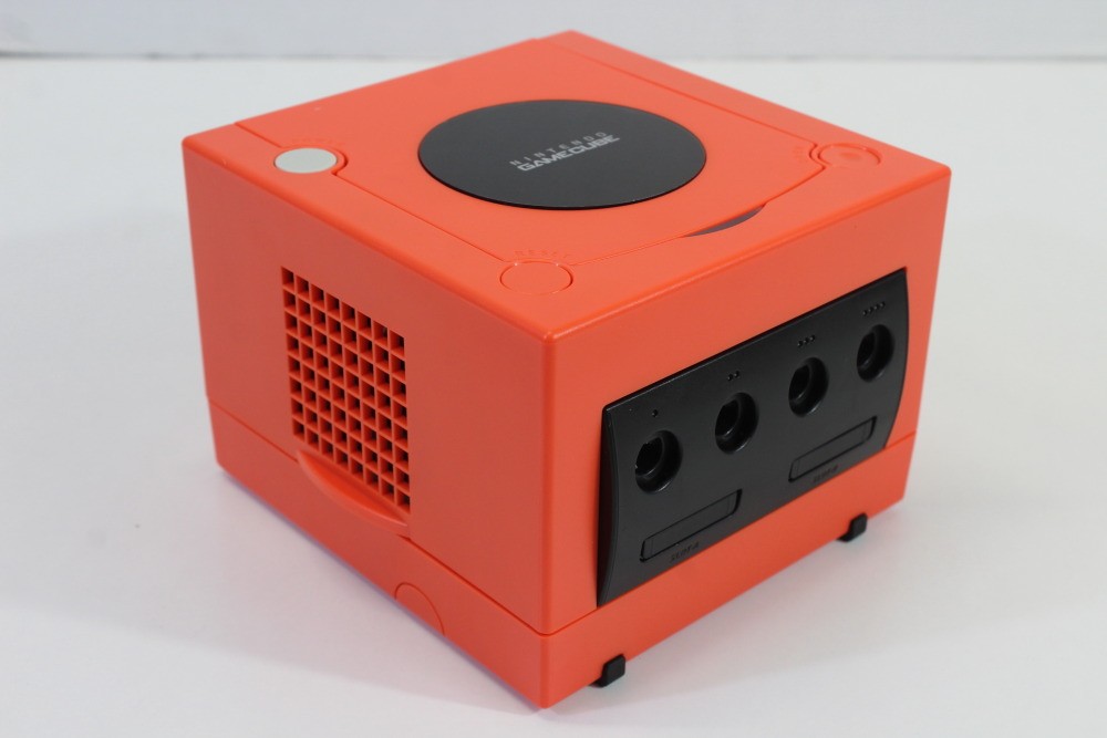 Nintendo Gamecube Console Warm Red x Black White LED NTSC-U/C US DOL-001 AC AV