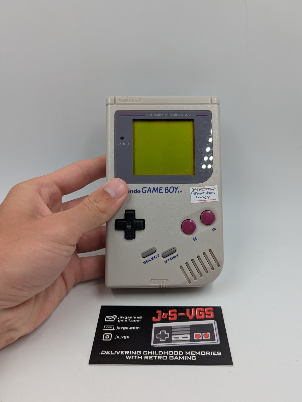 Nintendo Game Boy GB Gray Screen Line Tested Working