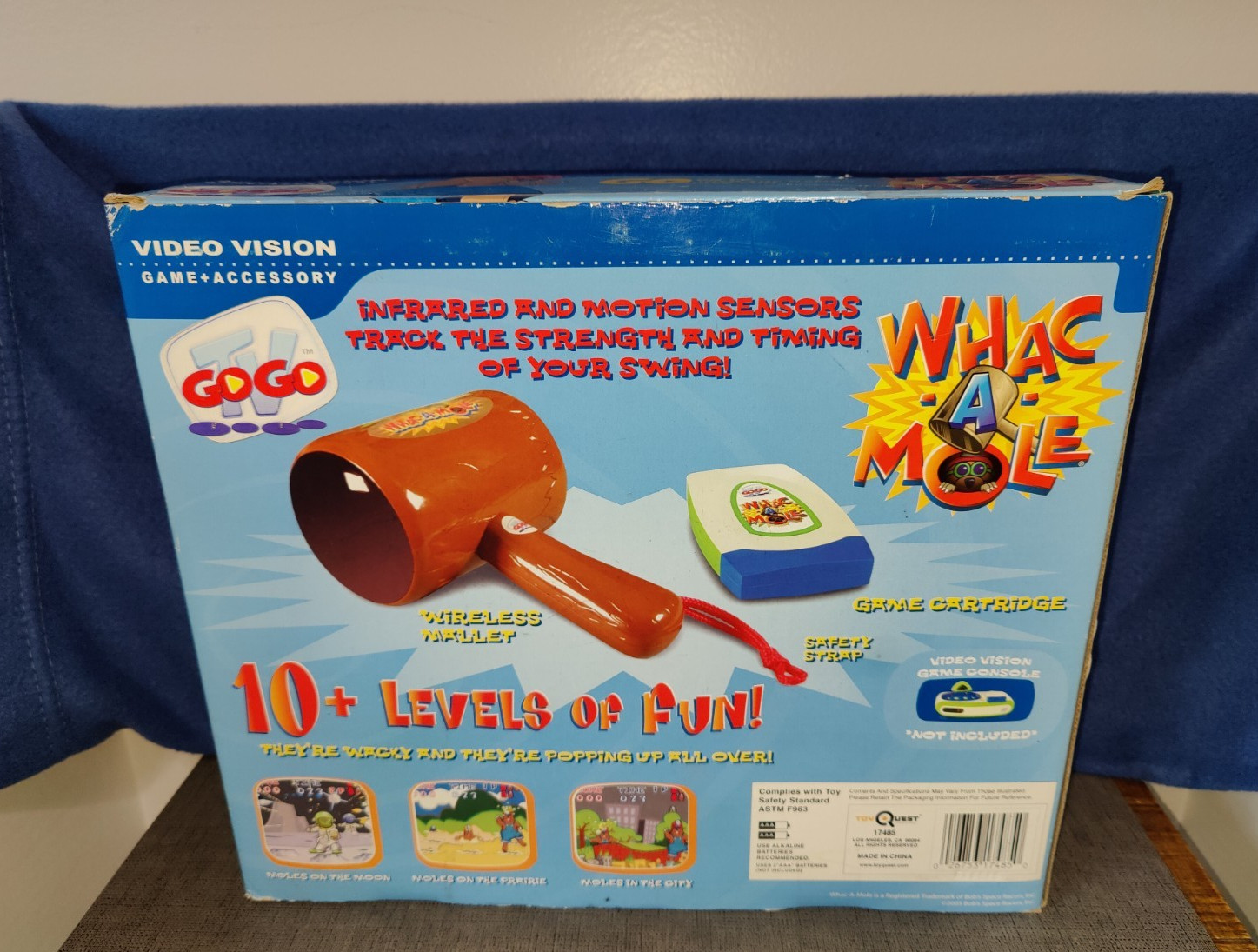 WHAC-A-MOLE GAME FOR VIDEO VISION 2005 NEW Open Box