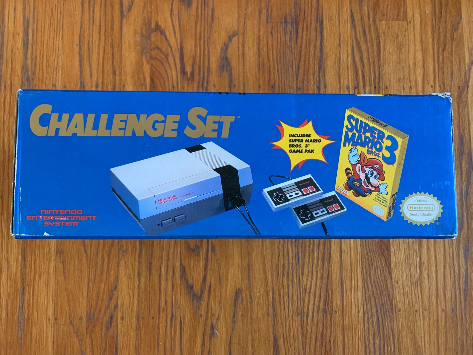 Nintendo NES Challenge Set console system 100% complete in box with protector