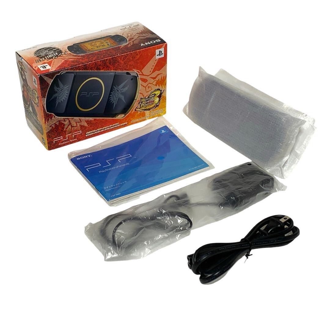 PSP Monster Hunter 3rd Hunters Model 3000 MHB With Box Console Charger Portable