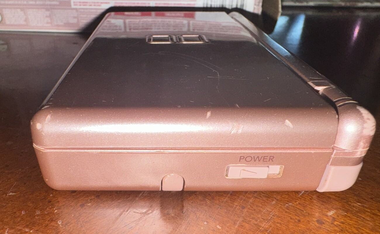 Nintendo DS Lite Metallic Pink with Box Stylus Manuals Tested