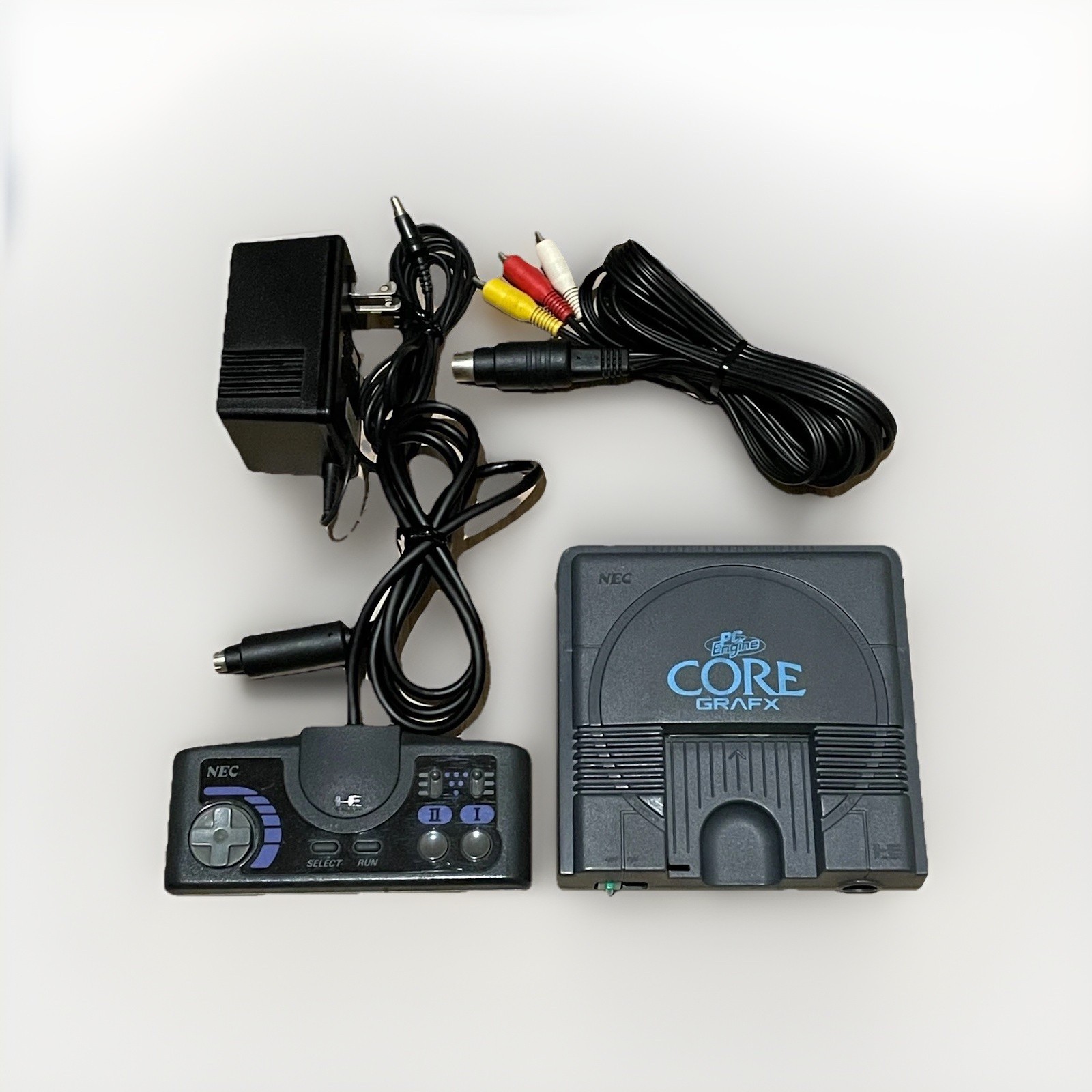 NEC PC Engine CoreGrafx PI-TG3 Tested Working Console Set | Controller & Cables