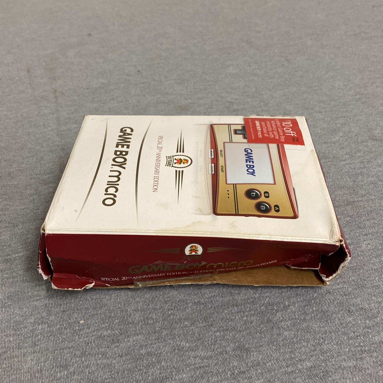 Nintendo GameBoy micro System – 20th Anniversary Red & Gold – Complete in box
