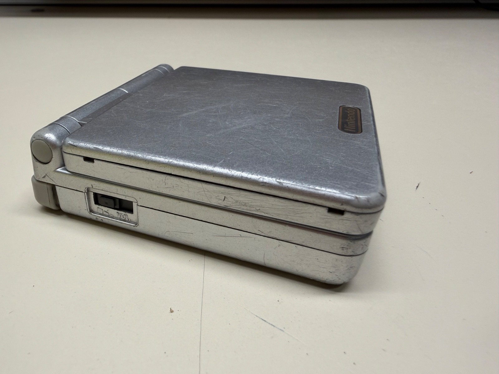 NINTENDO GAMEBOY ADVANCE SP SILVER WORKING AGS-001 WORKING NICE