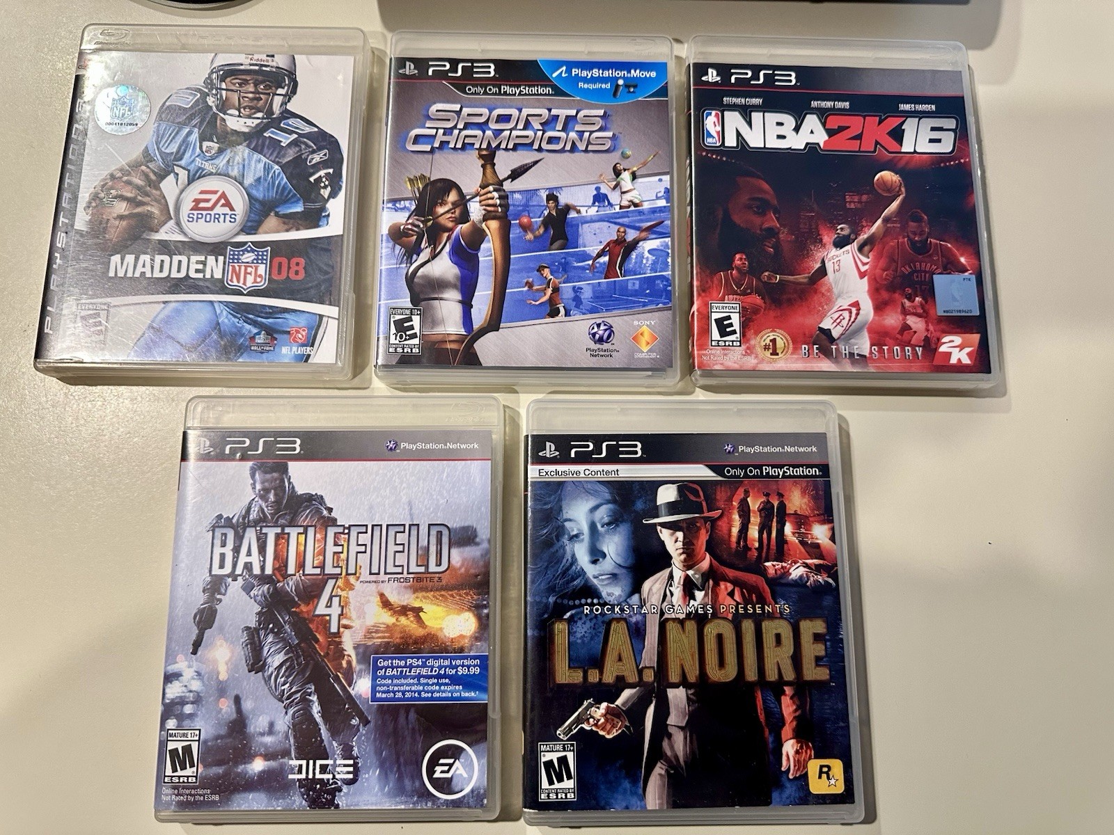 Sony PlayStation 3 PS3 Console CECH-4001B 250GB Bundle 5 Games Tested Works