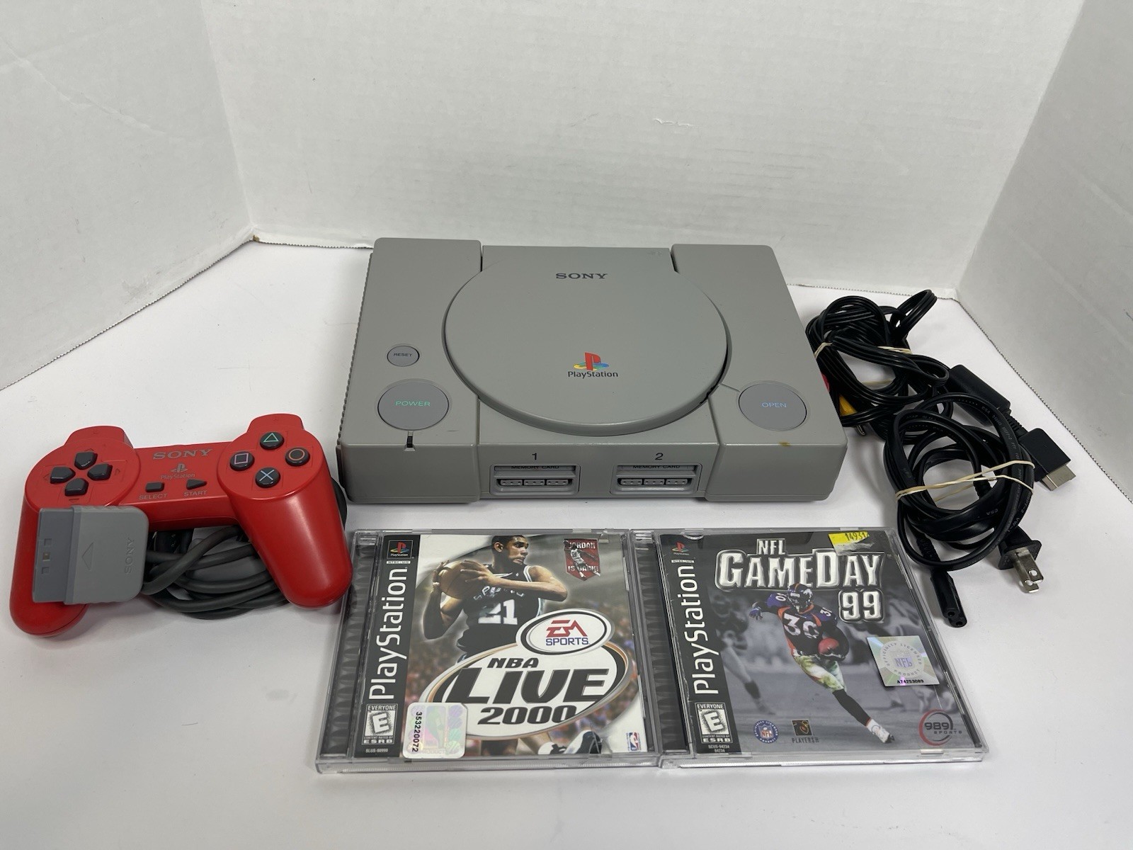 Sony PlayStation 1 PS1 Console SCPH-5501 Bundle OEM Controller Tested Works